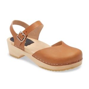 NEW Swedish Hasbeens New Covered Sandal Clog Nature 36